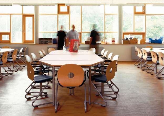 Freely created table arrangements.