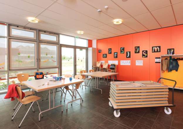 Easily stacked tables and chairs.