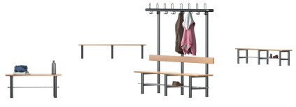 Seat and changing room bench.