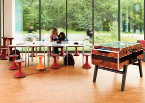 Furniture for the flexible use of assembly hall areas.