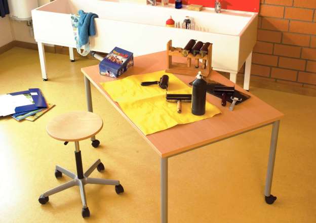 Mobile elements for subject classrooms.